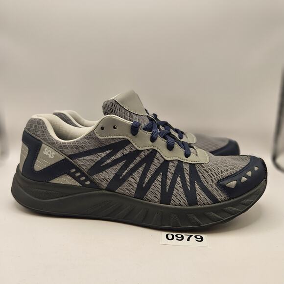 SAS MEN\'S 9.5 PURSUIT SHOES SPORT SNEAKER MADE IN USA NAVY GRAY